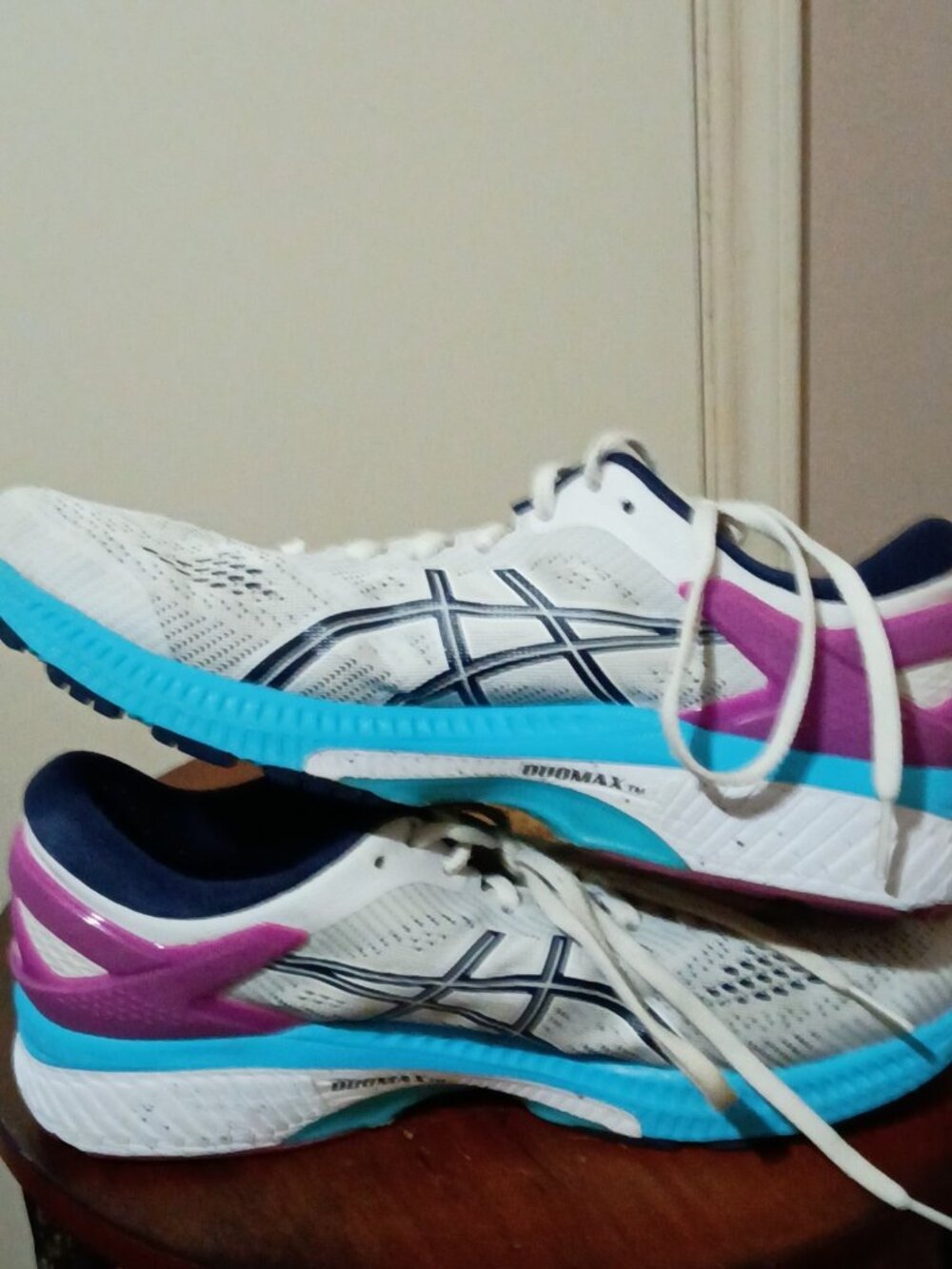 Asics Womens Gel Kayano 26 1012A457 White Running Shoes Sneakers Size 11 - Picture 13 of 14